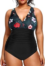 Aqua Eve Women&#39;s One Piece Tummy Control Ruched Swimsuit - Size: 12W (12... - £14.70 GBP