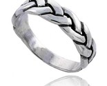 Sterling silver braided wedding band ring thumb155 crop