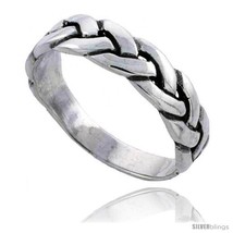 Size 9 - Sterling Silver Braided Wedding Band  - £21.75 GBP