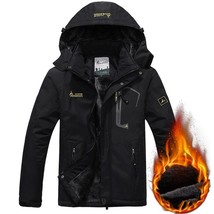 Winter Thicken Fleece Jacket Men Outdoor Windproof Waterproof  Hi Parka Mens Hoo - £94.56 GBP
