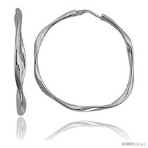 Sterling Silver 3mm Italian Twisted Hoop Earrings, 1 3/4 in. (45  - $37.80