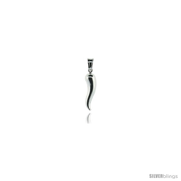 Sterling Silver Italian Horn. Made in Italy. 15/16 in.  - $15.80