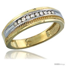 Size 5 - 10k Gold 10-Stone Milgrain Design Ladies&#39; Diamond Ring Band w/ 0.30  - £562.33 GBP
