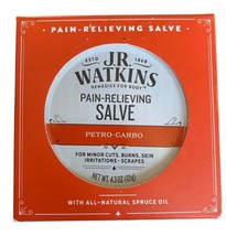 JR Watkins PAIN RELIEVING SALVE 4.3oz cuts burns scrapes PETRO-CARBO 07/... - $19.99