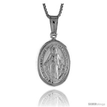 Sterling Silver Immaculate Concepcion Medal, Made in Italy. 11/16 in. (18 mm)  - $21.20