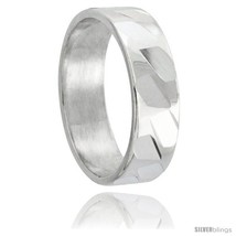 Size 7 - Sterling Silver 6mm Wedding Band Spiral  - £20.05 GBP