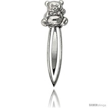 Sterling Silver TEDDY BEAR Bookmark Clip 3 3/16 in. (80 mm)  - £46.26 GBP