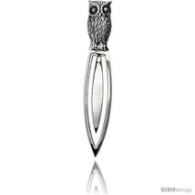 Sterling Silver 3-D OWL Bookmark Clip 3 13/16 in. (97 mm)  - £46.54 GBP