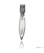 Sterling Silver 3-D OWL Bookmark Clip 3 13/16 in. (97 mm)  - £46.69 GBP