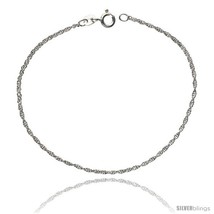 Length 16 - Sterling Silver 1 mm Thin Rope Chain Necklace, Diamond cut N... - $11.54