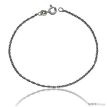Length 16 - Sterling Silver 1 mm Thin Rope Chain Necklace, Rhodium Finish  - £9.28 GBP