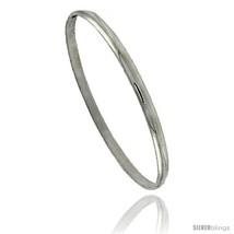Sterling Silver Half Round Domed Slip-On Stackable Bangle 5/32 in wide, 8  - $63.72