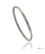 Sterling Silver Half Round Domed Slip-On Stackable Bangle 5/32 in wide, 8  - £50.77 GBP