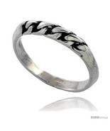 Size 6.5 - Sterling Silver Rope Wedding Band  - £12.37 GBP