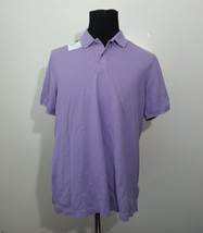 IKE BEHAR Men Size L Purple Cotton Short Sleeve Polo Shirt New Swing Fle... - £38.82 GBP