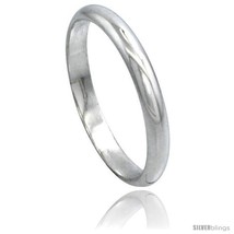 Size 11.5 - Sterling Silver 3 mm High Dome Wedding Band Thumb  - £12.17 GBP