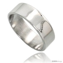 Size 12.5 - Sterling Silver 7 mm Flat Wedding  - £35.40 GBP