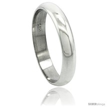 Size 7 - Sterling Silver 4 mm High Dome Wedding Band Thumb  - £19.17 GBP