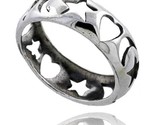 Sterling silver hearts stars crescent moon ring 1 4 in wide thumb155 crop
