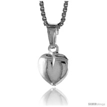 Sterling Silver Teeny Heart Pendant, Made in Italy. 5/16 in. (8 mm) Tall -Style  - $14.09
