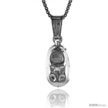 Sterling Silver Small Baby Shoe Pendant, Made in Italy. 1/2 in. (13 mm)  - $14.09