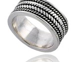 Sterling silver braided rope wedding band ring 3 8 wide thumb155 crop