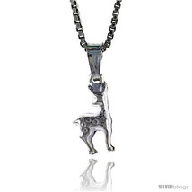 Sterling Silver Teeny Giraffe Pendant, Made in Italy. almost 7/16 in. (11 mm)  - £11.18 GBP