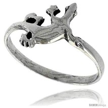 Size 6.5 - Sterling Silver Gecko Ring 5/8 in  - £8.68 GBP