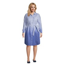 LANDS&#39; END Cotton Poplin DRESS Size: LARGE PETITE New SHIP FREE - £75.55 GBP