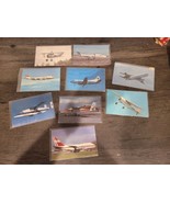 Lot Of 9 Vintage Airplane Postcards Color Photochrome Airlines Read Desc... - £18.63 GBP