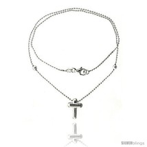 Length 17 - Sterling Silver Necklace / Bracelet with a Cross  - $36.57