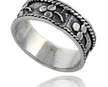 Sterling silver rope edge design beaded wedding band ring 1 4 in wide thumb155 crop