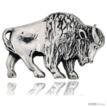 Sterling Silver Year of The Ox Zodiac Sign Brooch Pin, 1 11/16in  (43 mm)  - £59.89 GBP