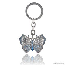 Large Butterfly Key Chain, Key Ring, Key Holder, Key Tag, Key Fob, w/ Cl... - $29.39