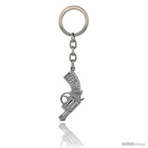 Pistol Gun Key Chain, Key Ring, Key Holder, Key Tag, Key Fob, w/ Brillia... - $19.59