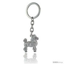Dog Puppy Key Chain, Key Ring, Key Holder, Key Tag, Key Fob, w/ Brillian... - $41.94