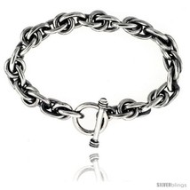 Length 8 - Sterling Silver Twisted Round &amp; Oval Link  - £294.08 GBP