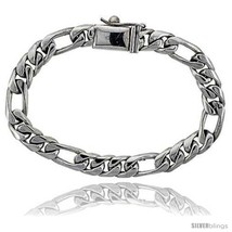 Length 9 - Gent&#39;s Sterling Silver Figaro Link Bracelet Handmade 3/8 in  - £294.11 GBP