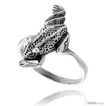 Size 6.5 - Sterling Silver Frog  - £13.73 GBP