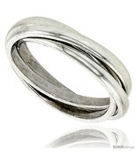 Size 13 - Sterling Silver Rolling Ring w/ 3 mm Domed Bands  - £33.12 GBP