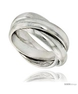 Size 6 - Sterling Silver Rolling Ring w/ 5 mm Domed Bands  - £61.61 GBP