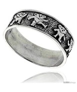 Size 9.5 - Sterling Silver Dancing Bears Ring 5/16 in  - $47.12
