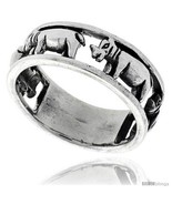 Size 6.5 - Sterling Silver Polished Hippopotamus  - £22.86 GBP