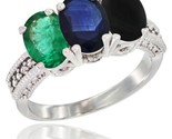 D natural emerald blue sapphire black onyx ring 3 stone 7x5 mm oval diamond accent thumb155 crop