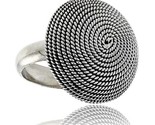Sterling silver round whirl ring 15 16 in wide thumb155 crop