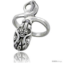 Size 9 - Sterling Silver Snake Poison Ring -Style  - £31.39 GBP