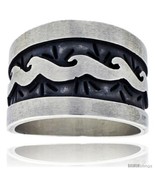 Size 12 - Sterling Silver Native American Design WAVES  - £47.96 GBP