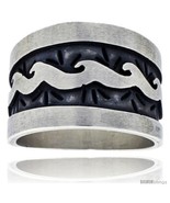 Size 10 - Sterling Silver Native American Design WAVES  - £47.96 GBP