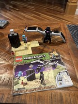 95% Complete LEGO Minecraft 21151 The End Battle W/instructions - $19.55