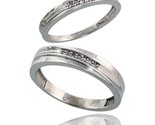 10k white gold diamond 2 piece wedding ring set his 5mm hers 3mm style ljw104w2 thumb155 crop